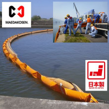 Boom de contenção de derramamento de óleo para saídas de óleo. Fabricado por Maeda Kosen Co., Ltd. Fabricado no Japão (paletes de contenção de derramamento)